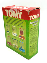 Load image into Gallery viewer, Back view of the game box for Rompin Cowboy Tomy Water Games with product details.
