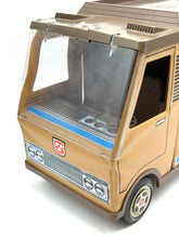 Load image into Gallery viewer, Front view of the Mattel Big Jim Sports Camper with detailed front features.
