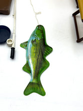 Load image into Gallery viewer, Green fish decoration with a hanging design
