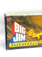 Load image into Gallery viewer, Detail of the corner of the helicopter box showing Big Jim logo
