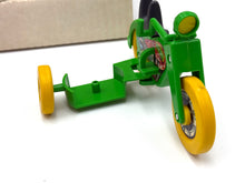Load image into Gallery viewer, Side view of green motorbike from Sesame Street Playset highlighting decorative stickers.
