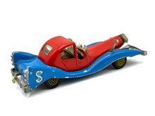 Load image into Gallery viewer, Side view of Politoys M559 Uncle Scrooge Car displaying its curved design and wheels.
