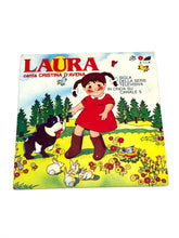 Carica l'immagine nel visualizzatore di Gallery, Back cover of Cristina D’Avena Laura / Mon Cicci vinyl sleeve featuring track list and character illustration.
