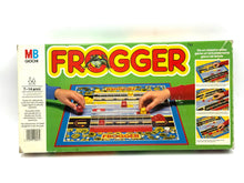 Carica l'immagine nel visualizzatore di Gallery, Front view of 1982 MB Frogger board game box with colorful graphics
