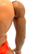 Load image into Gallery viewer, Close-up detail of Mattel Big Jim Karate action figure's muscular arm in flexed position.
