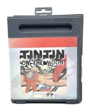 Load image into Gallery viewer, Tintin on the Moon Amstrad GX4000 packaging view showing graphic design and title text.

