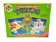 Load image into Gallery viewer, Vintage TMNT Playstuff packaging featuring colorful graphics and instructions.
