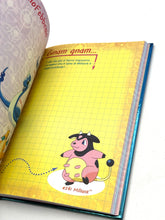 Carica l'immagine nel visualizzatore di Gallery, Detail close-up of a children's book page with illustrated character and text.

