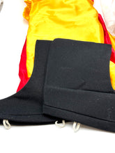 Load image into Gallery viewer, Ferrari Mazzini motocross costume detail showing black pants with elastic waistband and two pockets.
