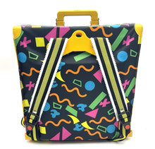 Load image into Gallery viewer, Front view of the colorful Scout Swing Sternjakob backpack with zipper closure and patterns.
