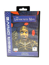 Load image into Gallery viewer, The Lawnmower Man SEGA Mega Drive 1992 front view of the box with character artwork.
