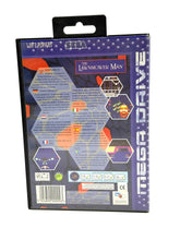 Load image into Gallery viewer, Front view of The Lawnmower Man SEGA Mega Drive 1992 box highlighting character artwork.
