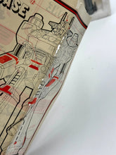 Load image into Gallery viewer, Close-up of aged instruction sheet for Diaclone Robot Base GiG with detailed illustrations.
