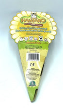Carica l'immagine nel visualizzatore di Gallery, Vintage EPOCH HAMTARO Plush Boss In Cone front view displaying colorful patterns and animal face.
