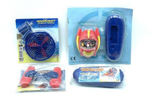 Carica l'immagine nel visualizzatore di Gallery, Vintage Mickey Mouse hovercraft packaging featuring colorful design with various toys.
