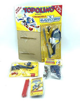 Load image into Gallery viewer, Vintage Mickey Mouse toy helicopter set in sealed cardboard packaging.
