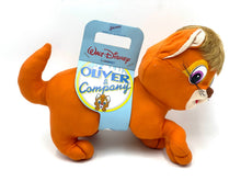 Carica l'immagine nel visualizzatore di Gallery, Disney Oliver &amp; Company plush dog side view showing fluffy ears and big eyes.
