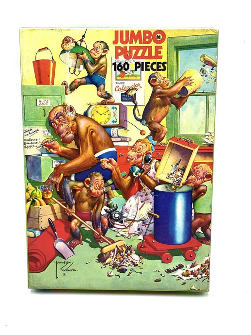 LAWSON WOOD 1970s  DECORATOR  jigsaw puzzle Monkeys  160 PCs NEW OLD STOCK # EQ