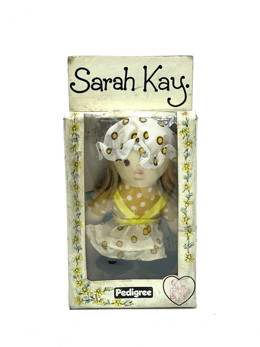 SARAH KAY 70s valentine Pedigree tiny ragdoll New Old Stock Mini Doll# NIB DA
