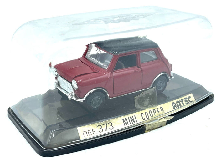 Vintage PILEN ARTEC 373 Mini Cooper Bordeaux Black Roof 1/43 New Old Stock #AQ