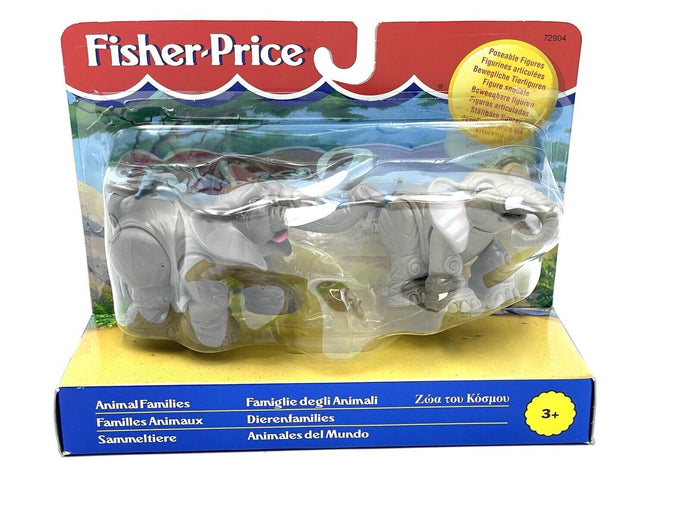 Vintage 1995 FISHER PRICE Animal Families Elephants   Set New Old Stock#QP