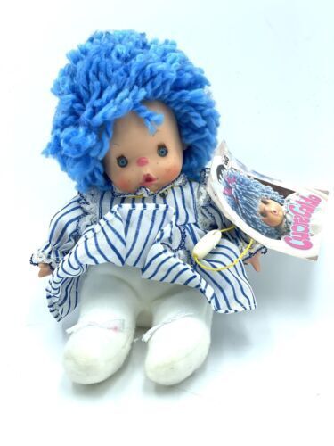 Patapouf New Girl Blue Hair Cuorecaldo 80s Bean Doll el greco Greece Greek# HZ