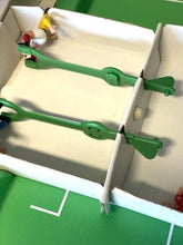 Load image into Gallery viewer, Harbert Goleador Derby close-up of foosball game components including player rods and goal area.
