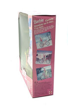 Load image into Gallery viewer, Side view of Mattel Barbie Bicyclin packaging box displaying instruction images and text details.
