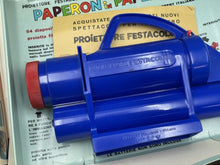 Load image into Gallery viewer, Detail close-up of blue toy gun showing handle and barrel features.
