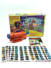 Load image into Gallery viewer, Kenner Give a Show projector box packaging featuring colorful design and toy projector.
