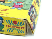 Load image into Gallery viewer, Kenner Give a Show projector packaging corner featuring character illustrations and corner damage.
