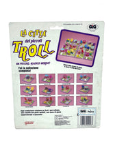 Load image into Gallery viewer, Back view of Galoob Tiny Troll Town Playset displaying product details and collection list.

