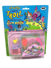 Load image into Gallery viewer, Galoob Tiny Troll Town Playset packaging featuring colorful graphics and various accessories.
