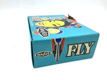 Load image into Gallery viewer, Walker Fly vintage fountain pen packaging detail highlighting colorful box features.
