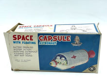 Load image into Gallery viewer, Modern Toys Japan packaging view of toy rocket box with illustrated design and open flap
