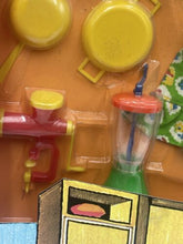 Load image into Gallery viewer, Italocremona toy kitchen set showcasing various utensils and a colorful blender.
