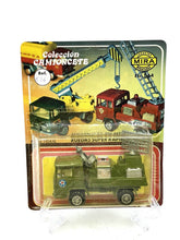 Load image into Gallery viewer, Mira Military Truck packaging view with colorful graphics and cardboard details.

