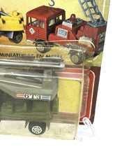 Load image into Gallery viewer, Mira Military Truck packaging view with vintage design in red, yellow, and green.
