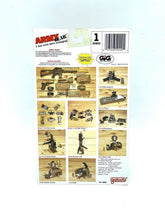Carica l'immagine nel visualizzatore di Gallery, Back view of Galoob packaging displaying instructional graphics and various poses of the toy airplane in yellow and black.
