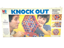 Load image into Gallery viewer, MB Milton Bradley Vintage Knock Out game box packaging view with colorful design.
