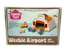 Load image into Gallery viewer, Hasbro WEEBLE WOBBLE AIRPORT PLAY SET packaging front view with colorful design.

