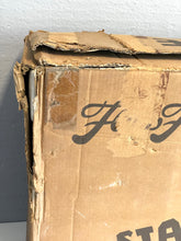 Load image into Gallery viewer, 1978 stardrake pinball detail of damaged cardboard box corner
