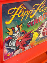 Load image into Gallery viewer, 1978 stardrake pinball detail close-up of vibrant robot character artwork in red, yellow, and green.

