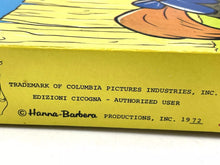 Load image into Gallery viewer, Detail close-up of Loopy de Loop board game box text and manufacturing information.
