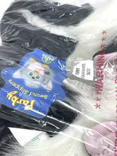 Load image into Gallery viewer, Close-up detail of the packaging showing two black and white penguin plush toys.
