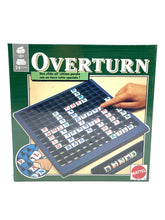 Carica l'immagine nel visualizzatore di Gallery, Mattel Overturn board game packaging view showing game title and colorful design.
