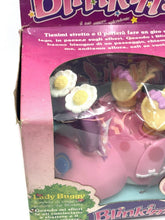 Load image into Gallery viewer, Close-up of LJN Blinkins Lady Buggy packaging showing character figures and decorative elements.
