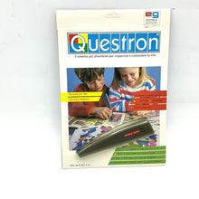 Load image into Gallery viewer, 1988 questron electronic learning wand packaging front view with colorful graphics and two children
