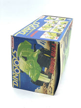 Load image into Gallery viewer, Joustra DinoToys Rhino Bull Dump Truck angled side view highlighting the illustrated features.
