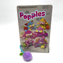 Load image into Gallery viewer, Packaging detail of Mattel Popples Fruit Plum featuring colorful graphics.

